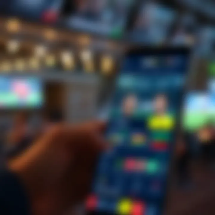 User interface of 1xbet app