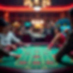 Visual representation of Baccarat gameplay