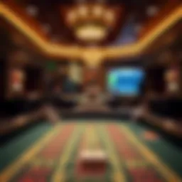 A sophisticated baccarat table setup