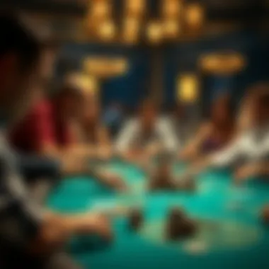 High-stakes poker table showcasing intense gameplay