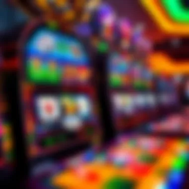Modern slot machine with vibrant graphics