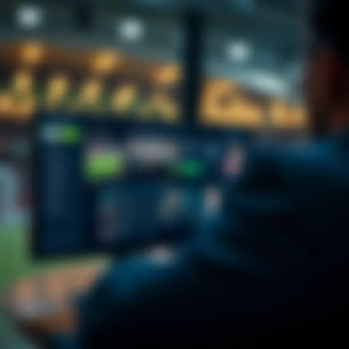 User interface of bet365 virtual football