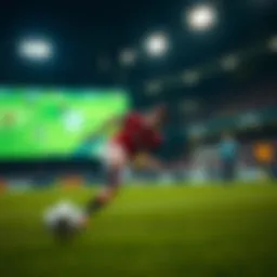 Virtual football match on bet365 platform