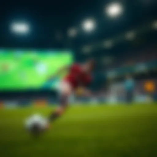 Virtual football match on bet365 platform
