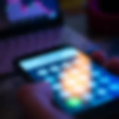 A close-up of a smartphone displaying a lottery app interface.