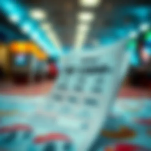 A captivating view of a lottery ticket with vibrant colors.
