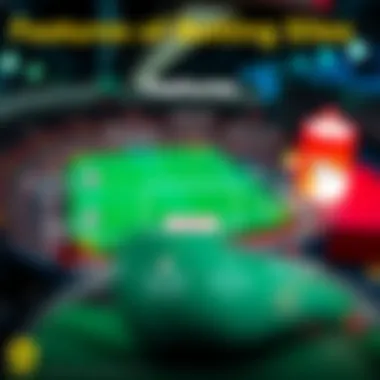 Features of Betting Sites Diagram illustrating the features of various betting sites