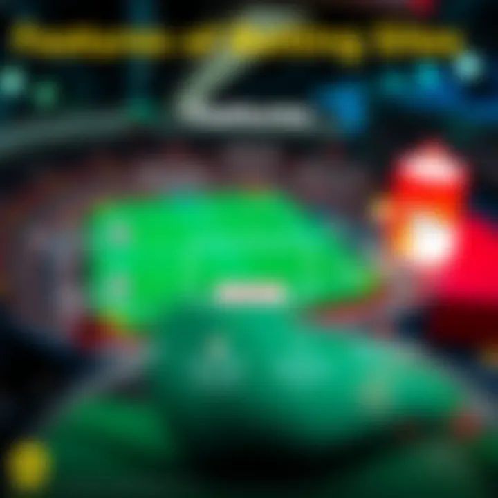 Features of Betting Sites Diagram illustrating the features of various betting sites