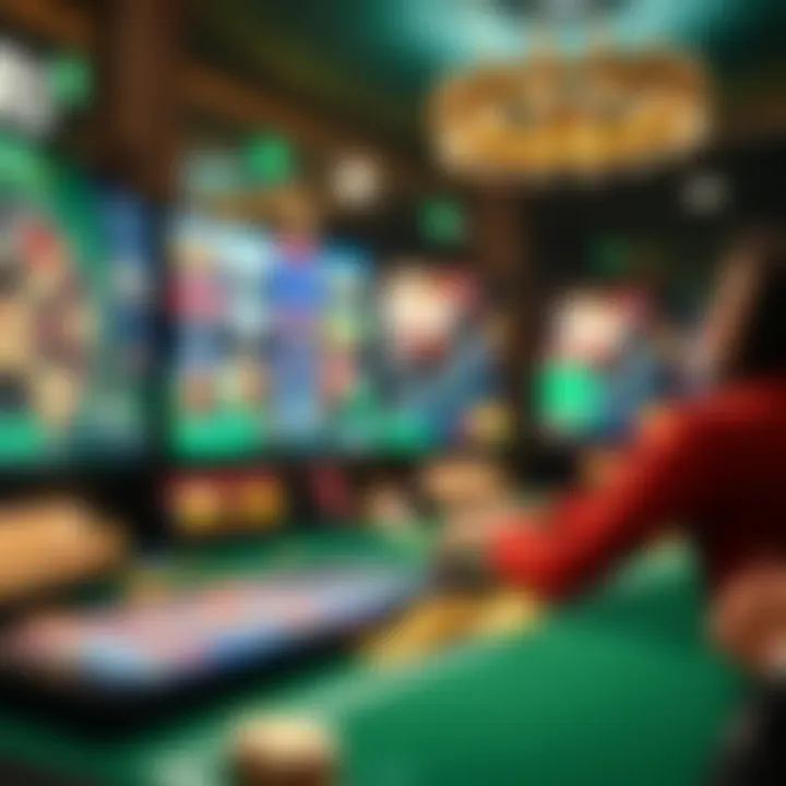 Screens showcasing various online casino games accepting Bitcoin