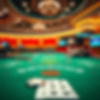 Interface of a popular online blackjack platform