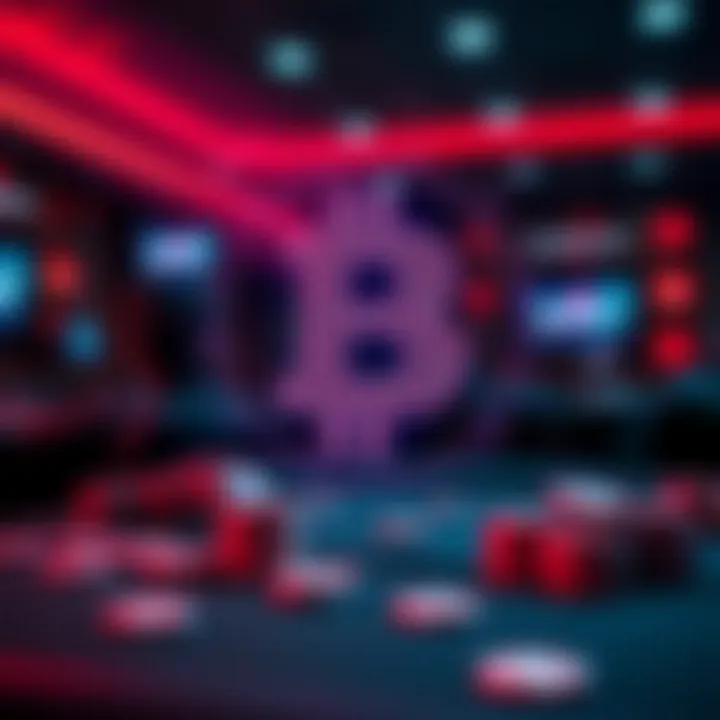 A digital representation of blockchain technology in poker