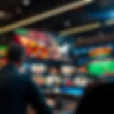 Modern Live Casino Experience A modern online casino interface showcasing live gaming options