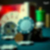 An illustration of cryptocurrency poker chips