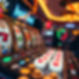 Visual representation of cryptocurrency slots in action