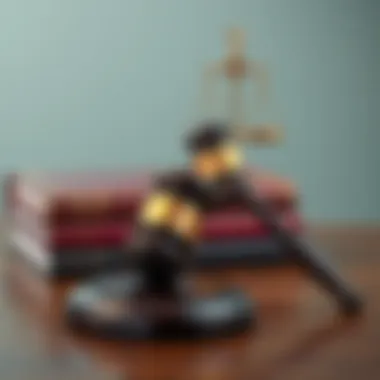 Legal aspects of sports betting represented with a gavel and law books