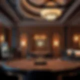 Lavish interior design of a mansion casino