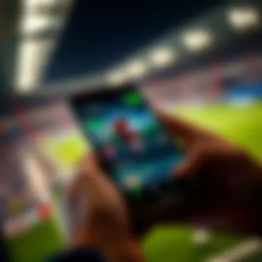 Innovative mobile betting interface on a smartphone