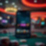 Mobile Casino Interface Exploration A captivating view of a mobile casino interface showcasing games