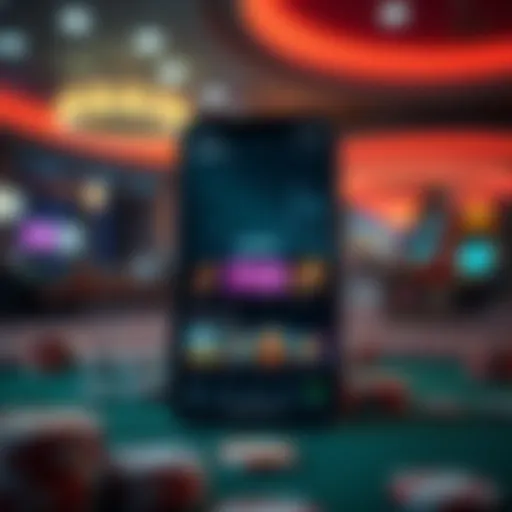 Mobile Casino Interface Exploration A captivating view of a mobile casino interface showcasing games