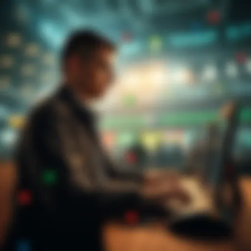 Conceptual illustration of online betting with digital elements