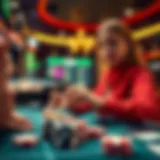 Illustration of strategic betting in online casinos