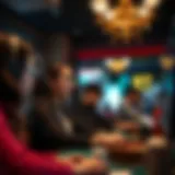 Visual representation of online casino community interactions