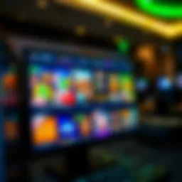 A sophisticated online casino interface showcasing various games