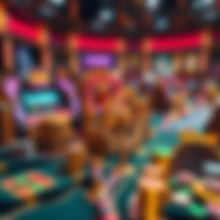 An intricate design representing the digital landscape of online casinos