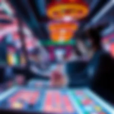 Futuristic Online Casino Experience A futuristic depiction of online casino gaming in Korea