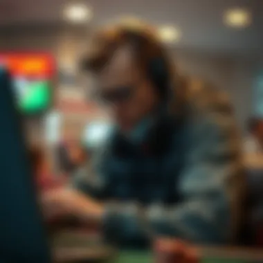 A conceptual image portraying the psychology of online players