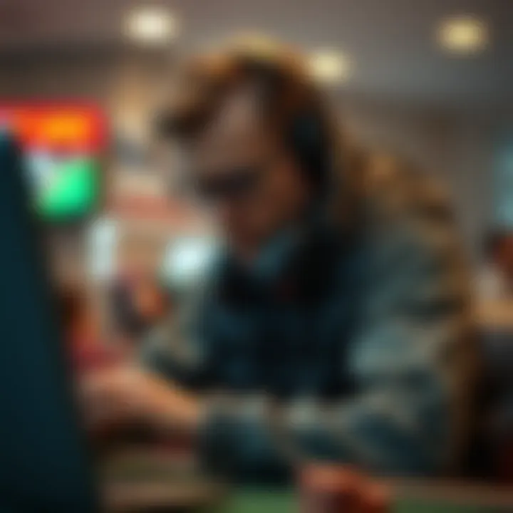 A conceptual image portraying the psychology of online players