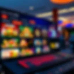 A vibrant online casino interface showcasing various games