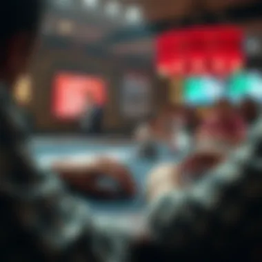 A digital depiction of online poker gameplay with animated elements