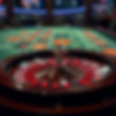 A virtual roulette table showcasing various game options