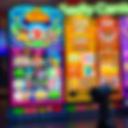 Colorful online scratch card interface showcasing various games