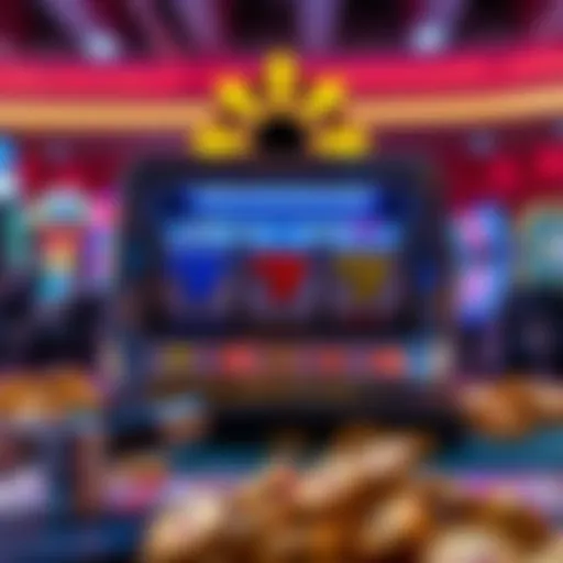 Visual representation of online slot casino mechanics