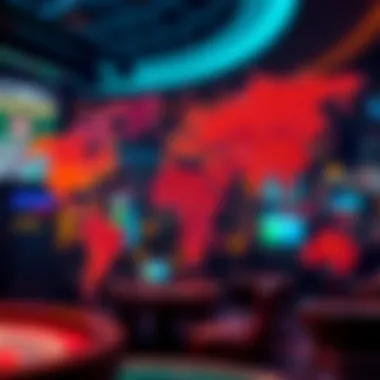 Global map indicating the growth of live casino markets