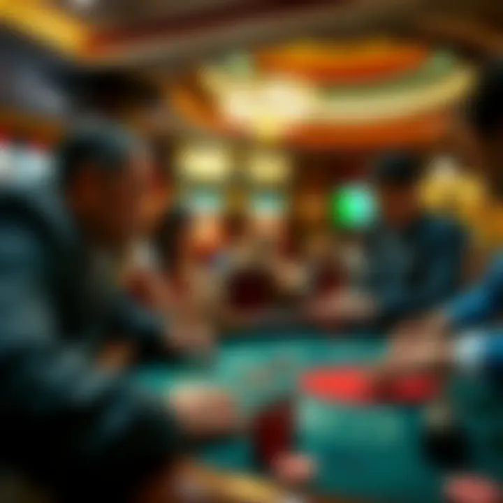 An engaging scene of players enjoying a game of Sic Bo at a casino table.