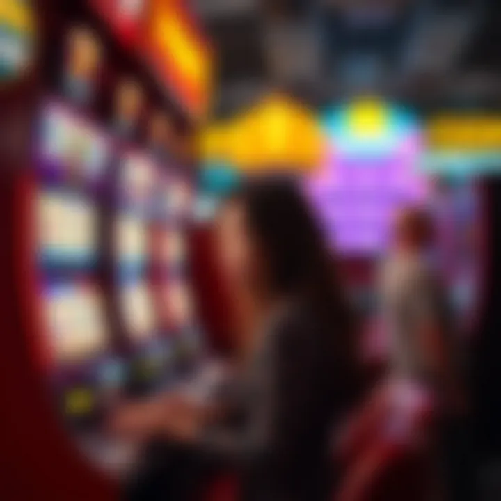 A conceptual image representing psychological effects of playing slot machines