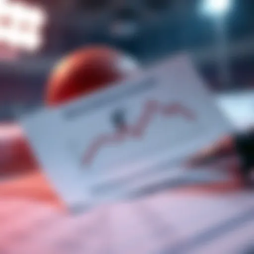 Concept of sports betting illustrated with a graph and betting slip