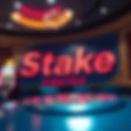 A captivating view of the Stake casino logo