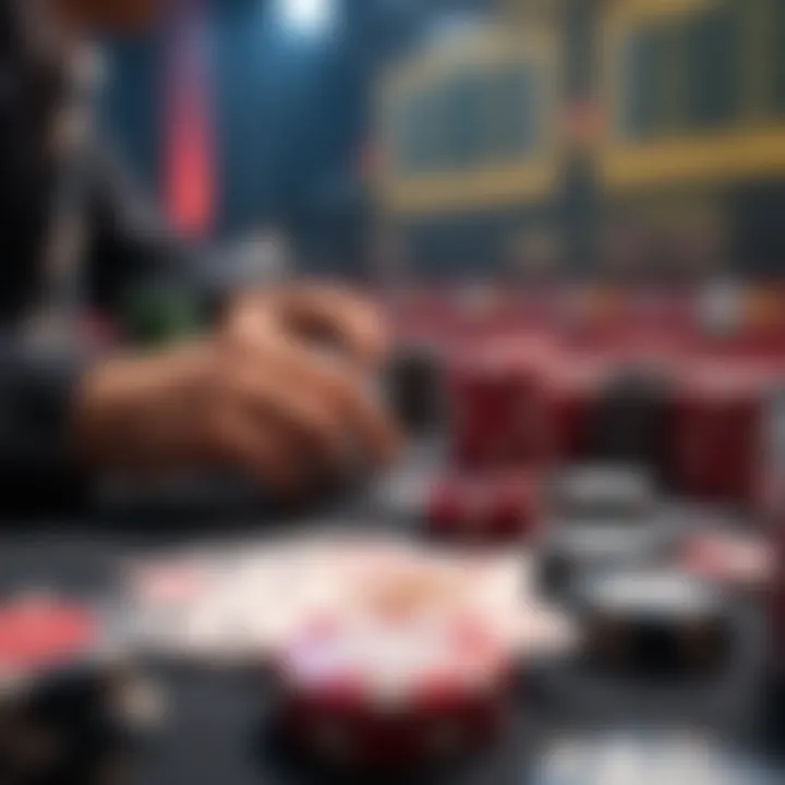 Mastering Strategies in Online Casino Games Strategic gameplay with cards and chips