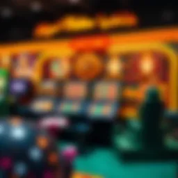 Illustration of virtual casino games interface showcasing various options.